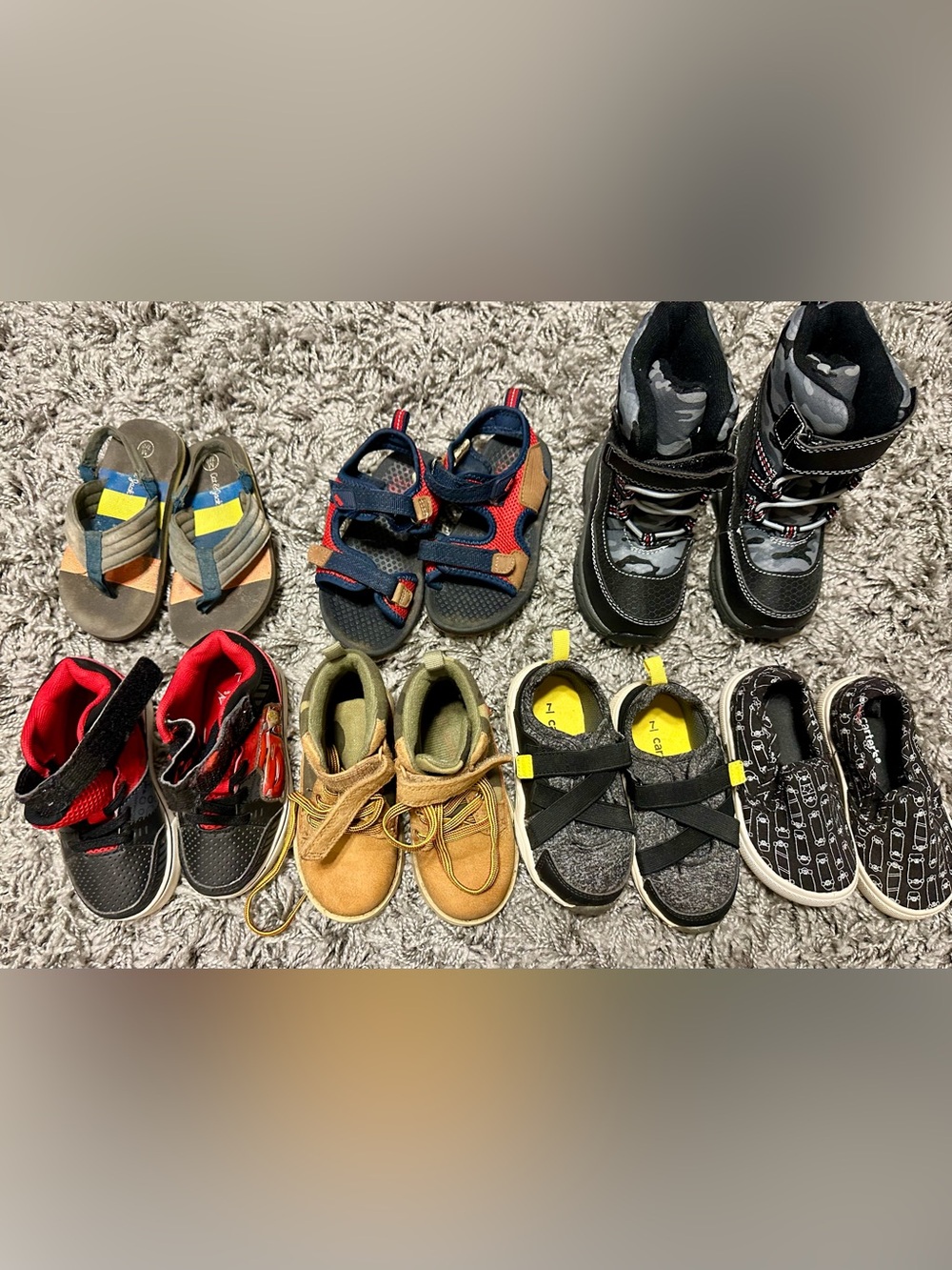 adidas Navy and Red Kids Athletic Sandals